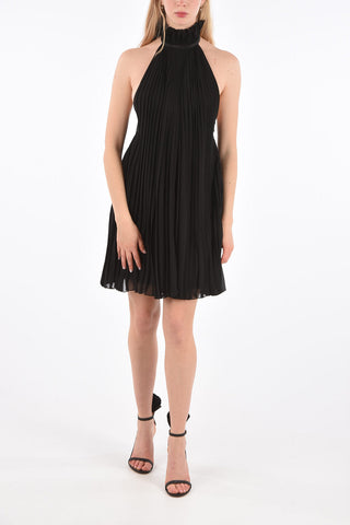 Accordion Halterneck Dress