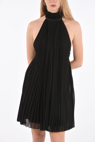 Accordion Halterneck Dress