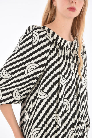 Optical Printed ¾ Sleeve Dress