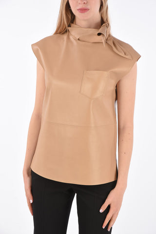 Leather Top with Pocket 