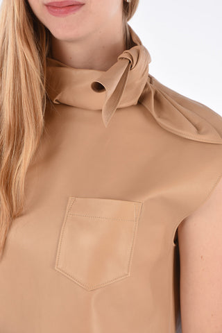 Leather Top with Pocket 
