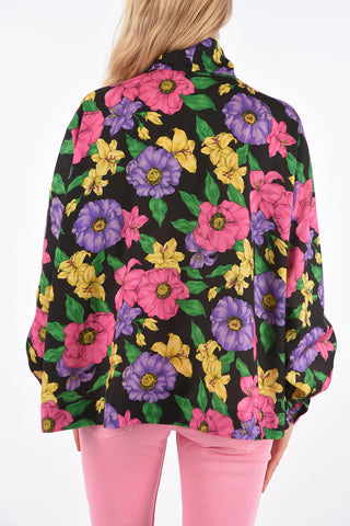 Floral Tie Neck Blouse