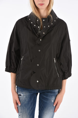 6 NOIR KEI NINOMIYA studded OSMIUM JACKET WITH ¾ Sleeve