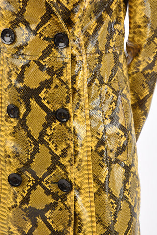 Snake-print ecoleather double breasted SASHA Chesterfield coat