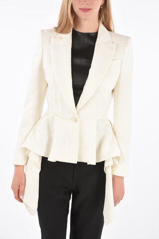 Jacquard Draped Blazer