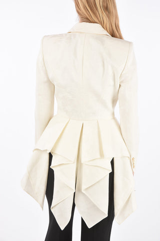 Jacquard Draped Blazer
