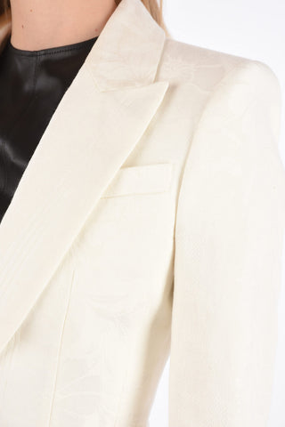 Jacquard Draped Blazer