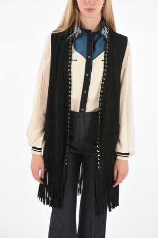 Suede JUNO Vest with Studs