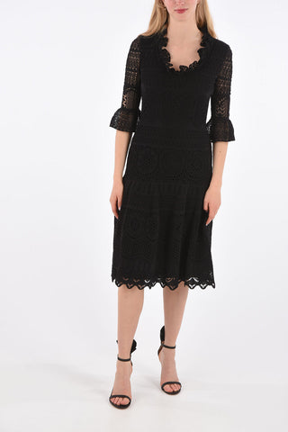 Vestito Midi con Ricamato  