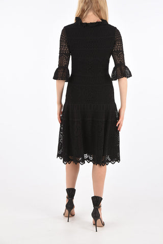 Vestito Midi con Ricamato  