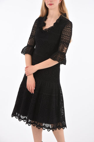 Vestito Midi con Ricamato  