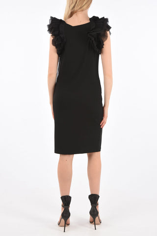 Draped Sleeve Midi Dress
