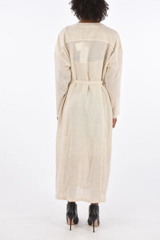 v-neck LONE linen and cotton maxi caftan