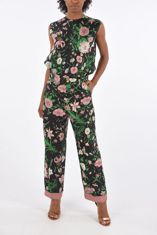 floral-print silk palazzo  pants