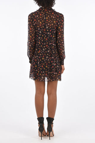 Stars Printed mini shirtdress