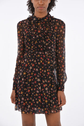 Stars Printed mini shirtdress