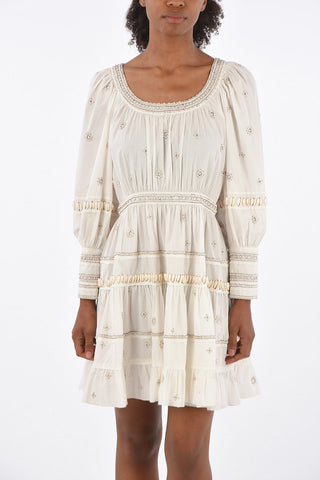 vestito ADAMA con strass e manica bombata