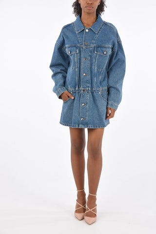 denim mini shirtdress