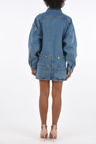 denim mini shirtdress