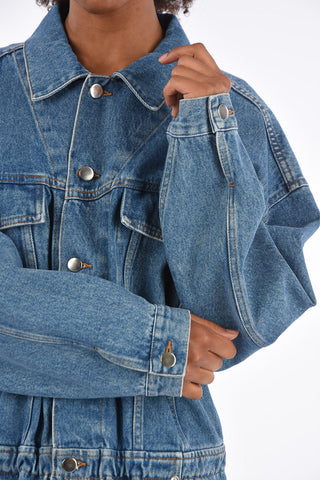 denim mini shirtdress