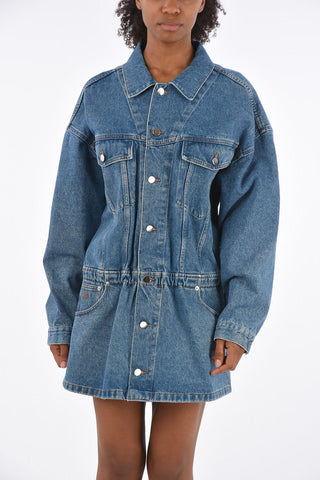 denim mini shirtdress