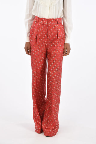 silk REGIMEN KARLING high-rise waist palazzo  pants