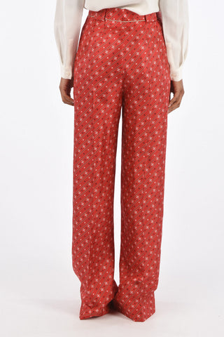 silk REGIMEN KARLING high-rise waist palazzo  pants