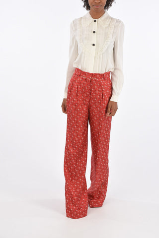 silk REGIMEN KARLING high-rise waist palazzo  pants