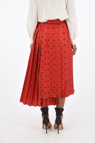 All over solo silk Accordion KARLIGRAFY asymmetrical skirt