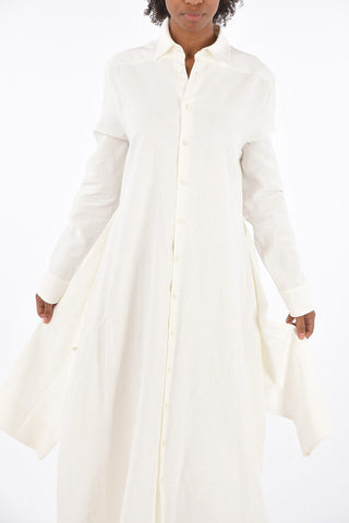flax floor length shirtdress