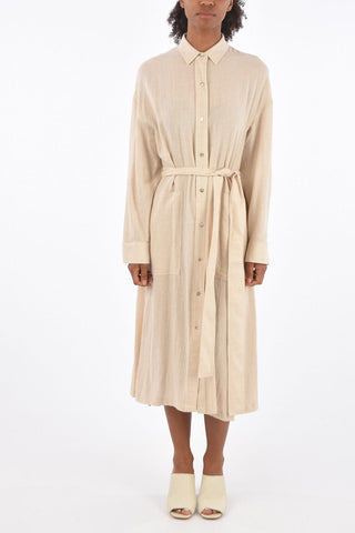 midi shirtdress with belt