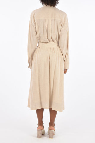 midi shirtdress with belt