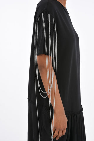 Sweats maxi dress with Chain Detail