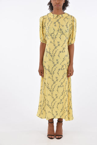 floral-print maxi shirtdress