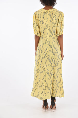 floral-print maxi shirtdress