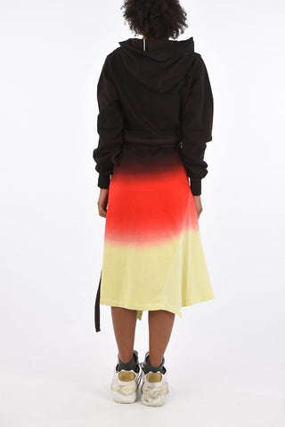 Tie dye hooded midi dress with Belt
