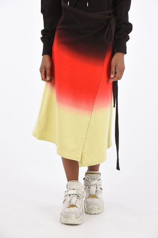 Tie dye hooded midi dress with Belt