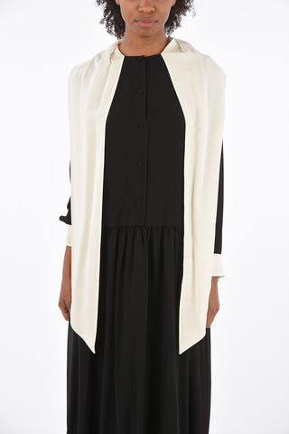 chemisier maxi in seta tie neck