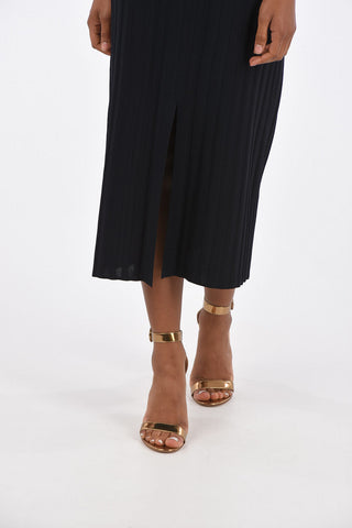 vestito midi con spacco frontale