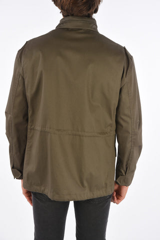 utility fatigue jacket with extractable hood