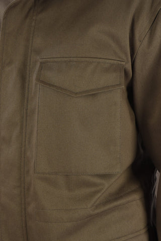 utility fatigue jacket with extractable hood