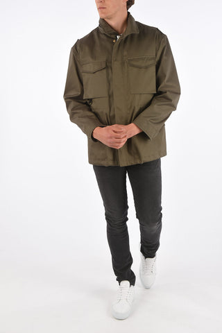 utility fatigue jacket with extractable hood
