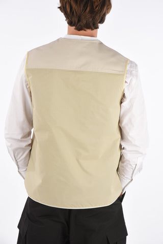 Sleeveless utility fatigue jacket