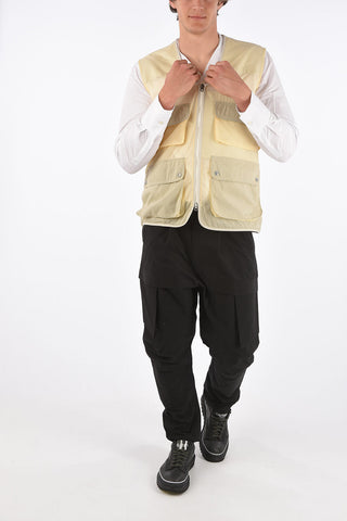 Sleeveless utility fatigue jacket