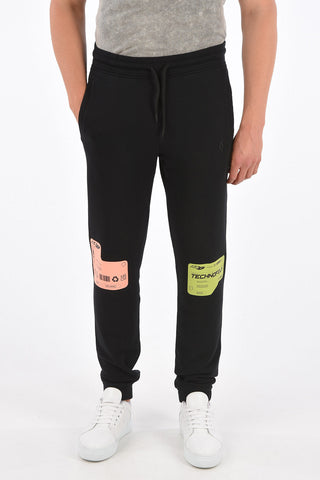 drawstring waist sweat jogger pants