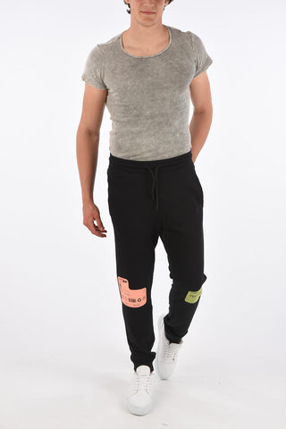 drawstring waist sweat jogger pants