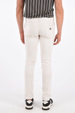 16cm vintage effect stretch denim jeans