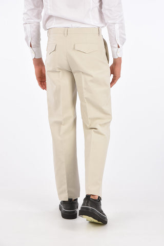 Mid-rise waist single pleat trousers