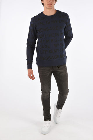 printed crew-neck sweatshirt