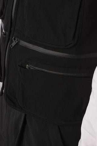 Sleeveless utility fatigue jacket